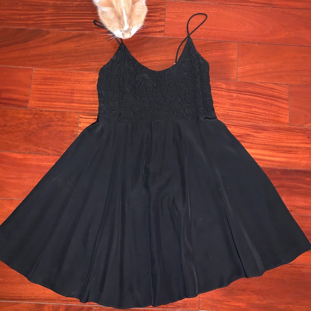 Super cute vintage black skater dress